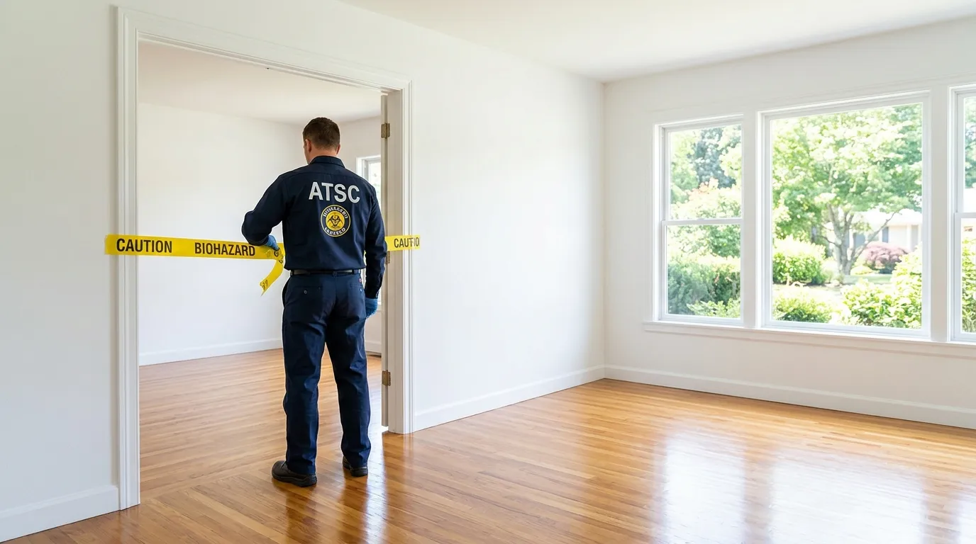 Certified biohazard cleanup crew performing Decomposition Cleanup in Treasure Island